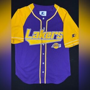 Los Angeles Lakers Vintage Starter Baseball Jersey Size: Large